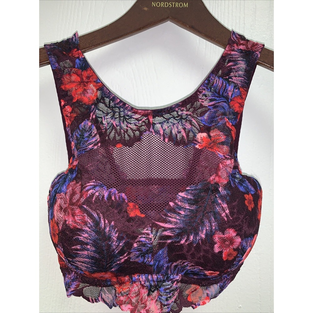 Great condition Victoria's Secret PINK Floral Push Up Lace Bralette S Padded Top